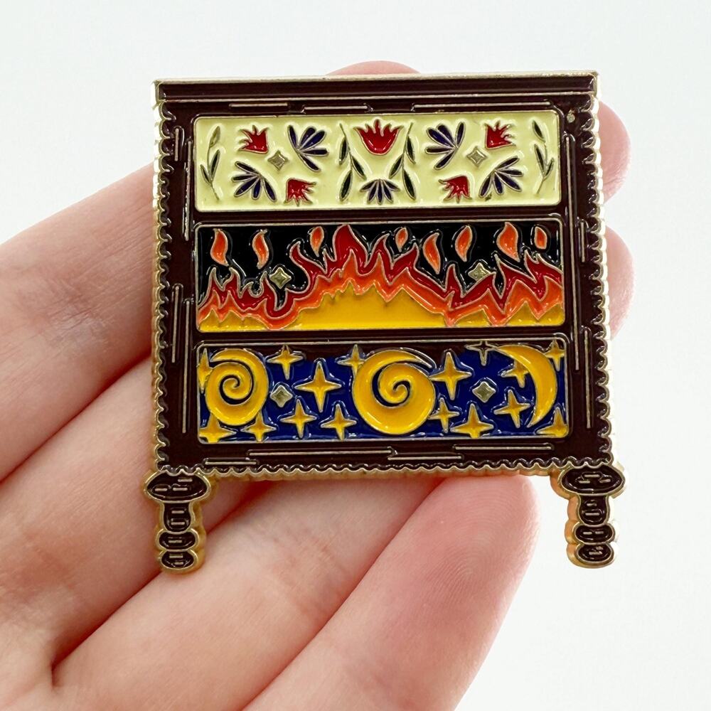 Feyre's Dresser Large Soft Enamel Pin, Bookish Pins Enamel Pins, Bookish Gifts